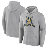 Milwaukee Brewers Fastball Pullover Hoodie - Gray