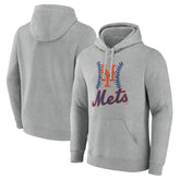New York Mets Fastball Pullover Hoodie - Gray