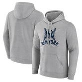 New York Yankees Fastball Pullover Hoodie - Gray