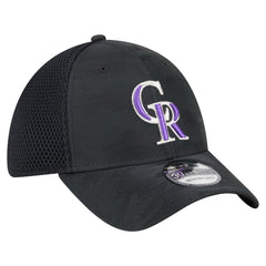 Colorado Rockies Youth Camo 39THIRTY Flex Hat - Black | New Era