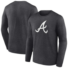 Atlanta Braves Monochrome Long Sleeve T-Shirt - Charcoal