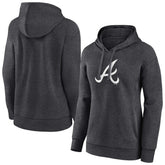 Atlanta Braves Women's Monochrome Pullover Hoodie - Charcoal
