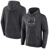 Chicago Cubs Monochrome Pullover Hoodie - Charcoal