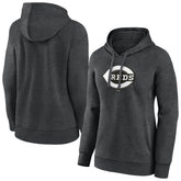 Cincinnati Reds Women's Monochrome Pullover Hoodie - Charcoal