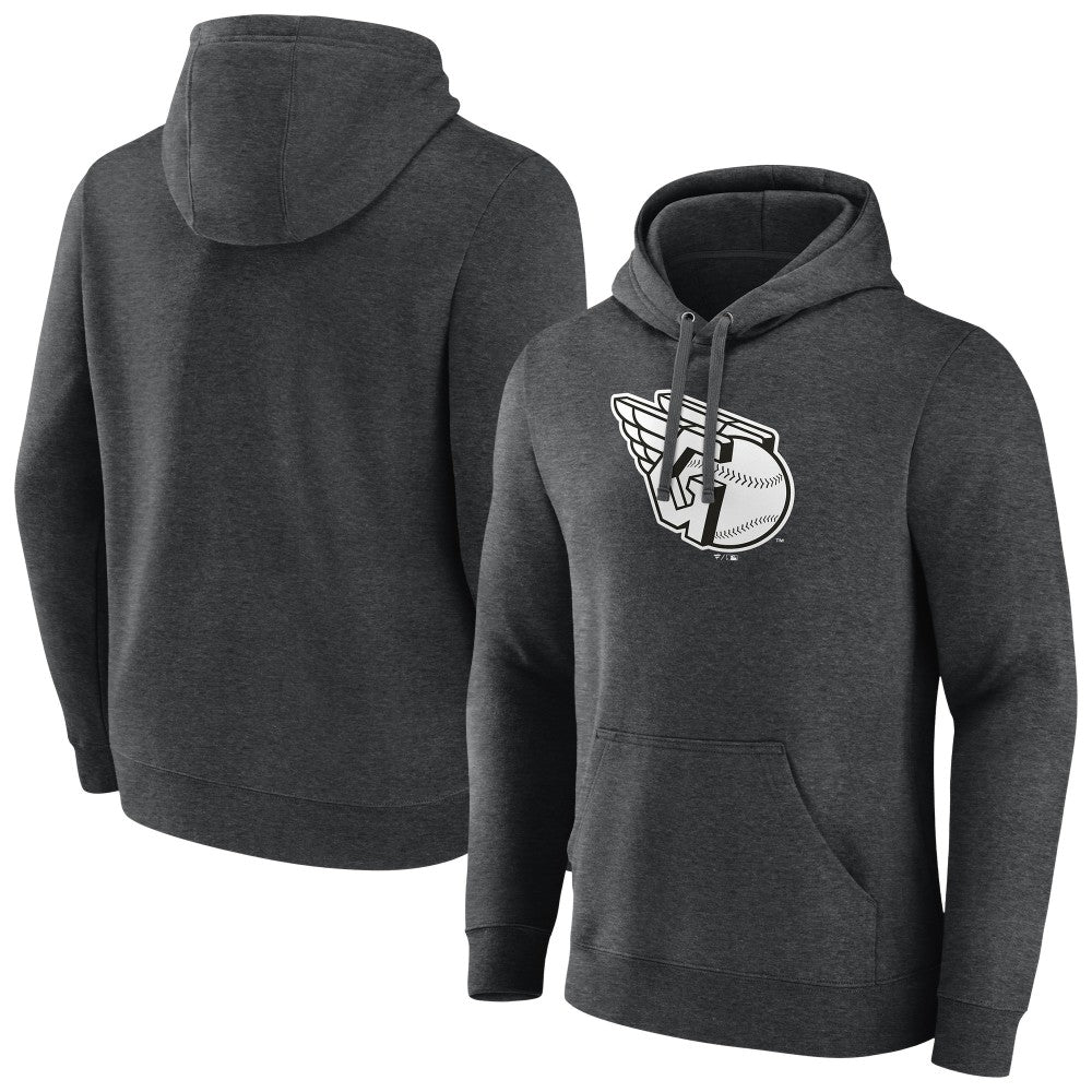Cleveland Guardians Monochrome Pullover Hoodie - Charcoal