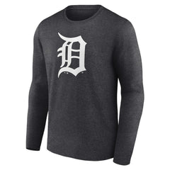 Detroit Tigers Monochrome Long Sleeve T-Shirt - Charcoal