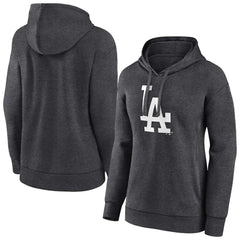 Los Angeles Dodgers Women's Monochrome Pullover Hoodie - Charcoal