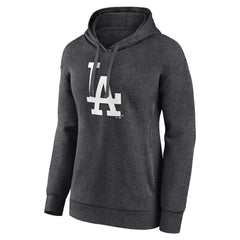 Los Angeles Dodgers Women's Monochrome Pullover Hoodie - Charcoal