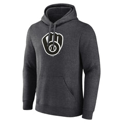 Milwaukee Brewers Monochrome Pullover Hoodie - Charcoal