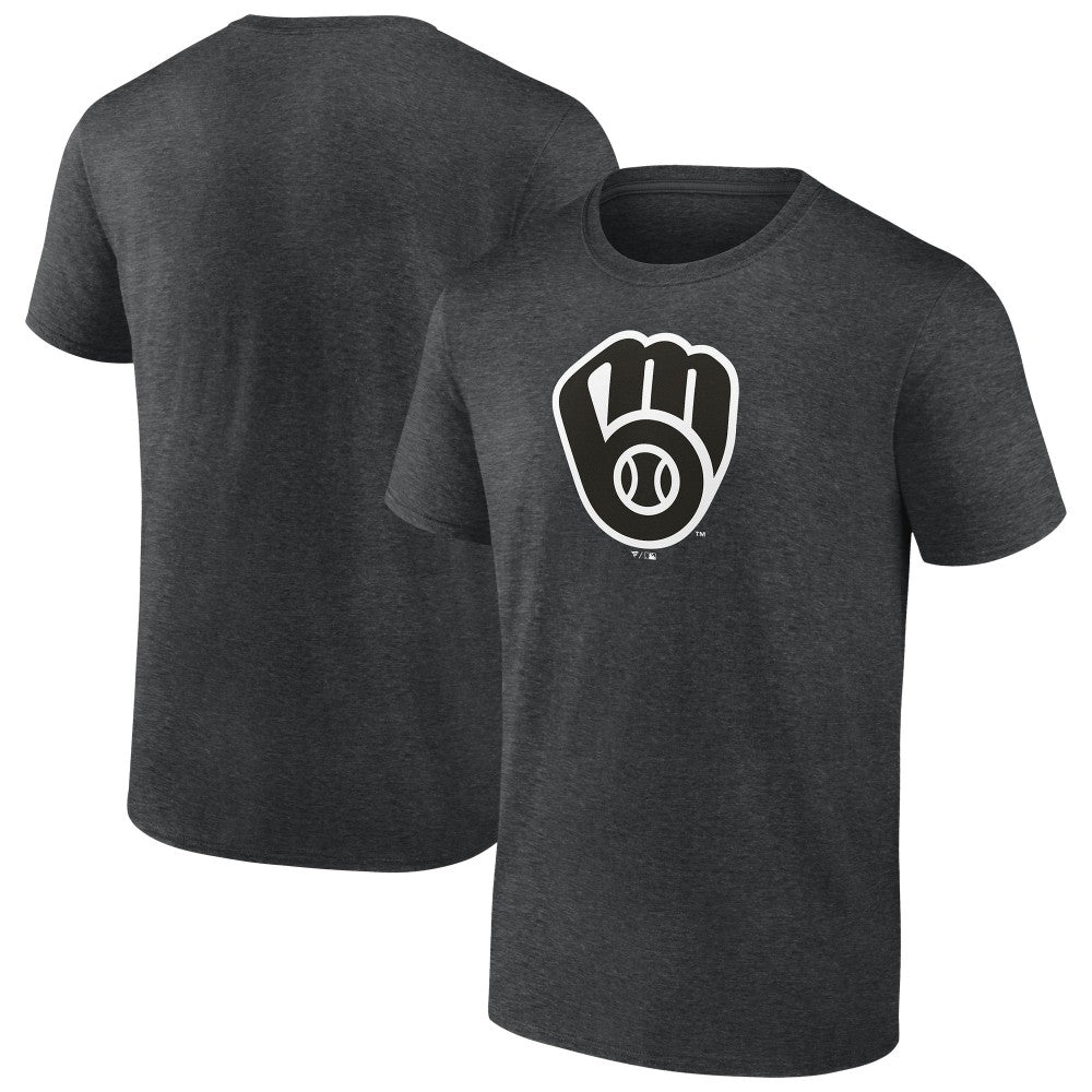 Milwaukee Brewers Monochrome T-Shirt - Charcoal