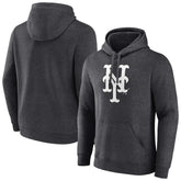 New York Mets Monochrome Pullover Hoodie - Charcoal