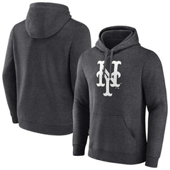 New York Mets Monochrome Pullover Hoodie - Charcoal