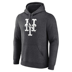 New York Mets Monochrome Pullover Hoodie - Charcoal
