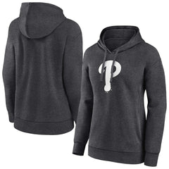 Philadelphia Phillies Women's Monochrome Pullover Hoodie - Charcoal