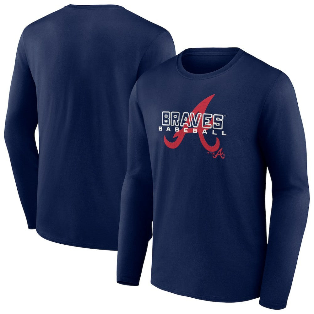 Atlanta Braves Stellar Long Sleeve T-Shirt - Navy