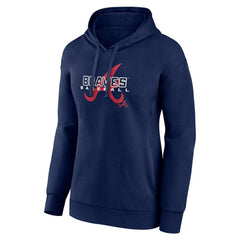 Atlanta Braves Women's Stellar Pullover Hoodie - Navy