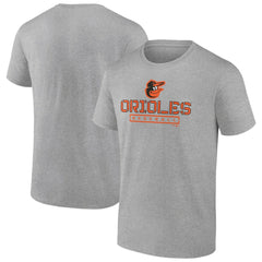 Baltimore Orioles Evanston Stencil T-Shirt - Heather Gray