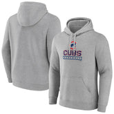 Chicago Cubs Evanston Stencil Pullover Hoodie - Gray