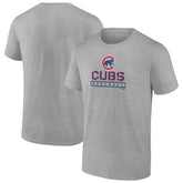 Chicago Cubs Evanston Stencil T-Shirt - Heather Gray