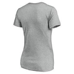 Cincinnati Reds Women's Evanston Stencil V-Neck T-Shirt - Gray