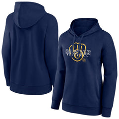 Milwaukee Brewers Women's Stellar Pullover Hoodie - Navy