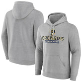 Milwaukee Brewers Evanston Stencil Pullover Hoodie - Gray