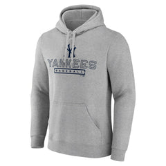 New York Yankees Evanston Stencil Pullover Hoodie - Gray