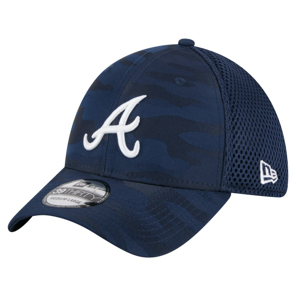 Atlanta Braves Subtle Camo 39THIRTY Flex Hat - Navy | New Era