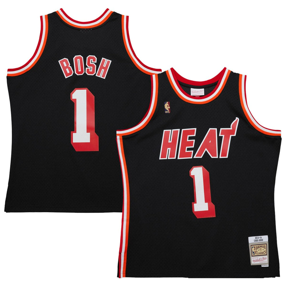 Chris Bosh Miami Heat 2013/14 Hardwood Classics Swingman Jersey - Black | Mitchell & Ness cheap