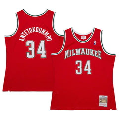 Giannis Antetokounmpo Milwaukee Bucks 2014/15 Hardwood Classics Swingman Jersey - Red | Mitchell & Ness for sale