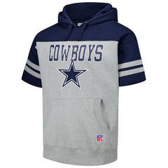 Dallas Cowboys Off Field Vintage Logo Short Sleeve Pullover Hoodie - Gray outlet