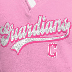 Cleveland Guardians Girls Youth Mommy & Me Raglan V-Neck T-Shirt - Pink | New Era