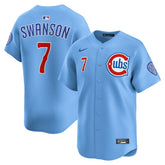 Dansby Swanson Chicago Cubs 2nd Alternate Limited Player Jersey - Baby Blue | Nike