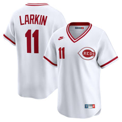 Barry Larkin Cincinnati Reds Throwback Cooperstown Collection Limited Jersey - White | Nike