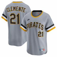 Roberto Clemente Pittsburgh Pirates Throwback Cooperstown Collection Limited Jersey - Gray | Nike