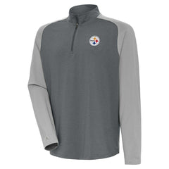 Pittsburgh Steelers Antigua Dauntless Quarter-Zip Top - Heather Charcoal/Gray outlet