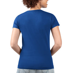 Texas Rangers G-III 4Her by Carl Banks Women's Super-Slim Fit Lightweight Flowers Graphic V-Neck T-Shirt - Royal