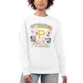 Pittsburgh Pirates G-III 4Her by Carl Banks Women's Flowers Graphic Pullover Sweatshirt - White