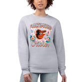 Baltimore Orioles G-III 4Her by Carl Banks Women's Flowers Graphic Pullover Sweatshirt - Heather Gray