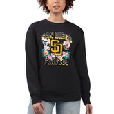 San Diego Padres G-III 4Her by Carl Banks Women's Flowers Graphic Pullover Sweatshirt - Black