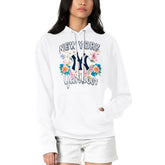 New York Yankees G-III 4Her by Carl Banks Women's Flowers Graphic Pullover Hoodie - White