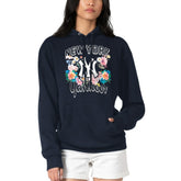 New York Yankees G-III 4Her by Carl Banks Women's Flowers Graphic Pullover Hoodie - Navy