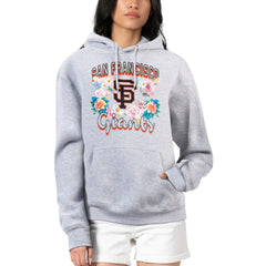 San Francisco Giants G-III 4Her by Carl Banks Women's Flowers Graphic Pullover Hoodie - Heather Gray
