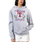 Texas Rangers G-III 4Her by Carl Banks Women's Flowers Graphic Pullover Hoodie - Heather Gray