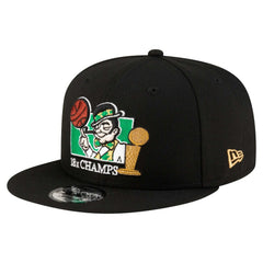 Boston Celtics Lucky 18x Champs 9FIFTY Snapback Hat - Black | New Era shop