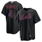 Francisco Alvarez New York Mets Alternate Replica Jersey - Black | Nike