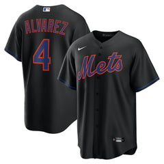 Francisco Alvarez New York Mets Alternate Replica Jersey - Black | Nike