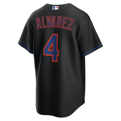 Francisco Alvarez New York Mets Alternate Replica Jersey - Black | Nike
