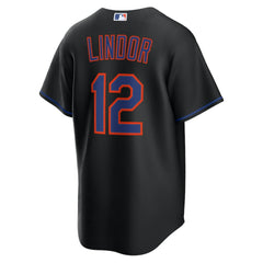Francisco Lindor New York Mets Alternate Replica Jersey - Black | Nike