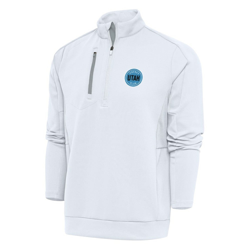 Utah Mammoth Antigua Generation Quarter-Zip Pullover Top White